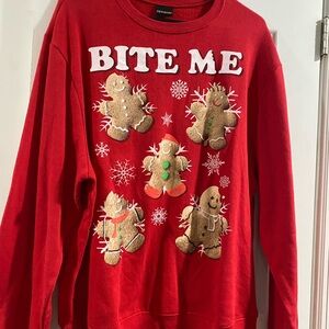 Red Gingerbread Holiday Sweater